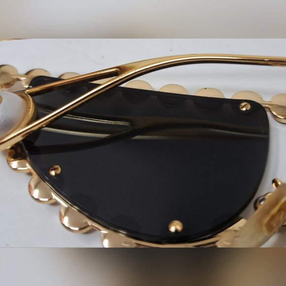 Gucci Hollywood Forever Sunglasses Crystals Gold Cat Eye GG0364S 002 53-18-140 main image 6